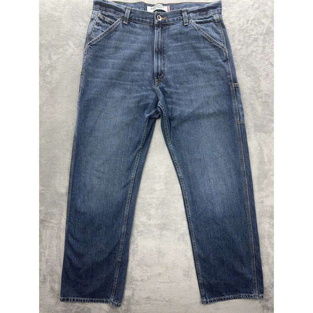 Levi's Carpenter Blue Jeans Men 38x34 Loose Baggy Pockets Utility Workwear